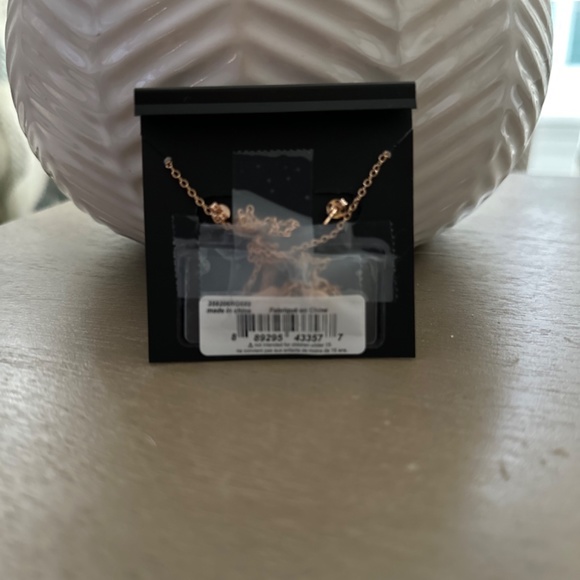 Coach Rose Gold Open Circle Necklace And Tea Rose Stud Earrings Set - Picture 4 of 4